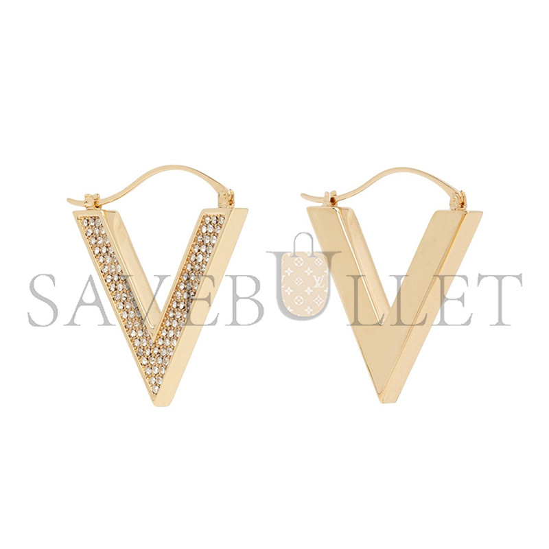 Va1e*ntin0 GARAVANI GOLD V DETAIL EARRINGS